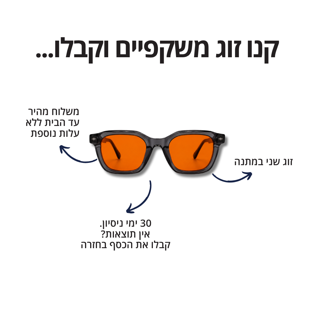 משקפיים נגד אור כחול לשינה