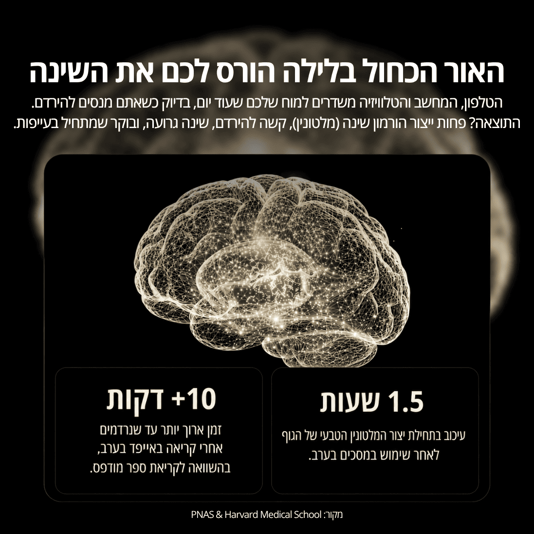 איך אור כחול פוגע בשינה?